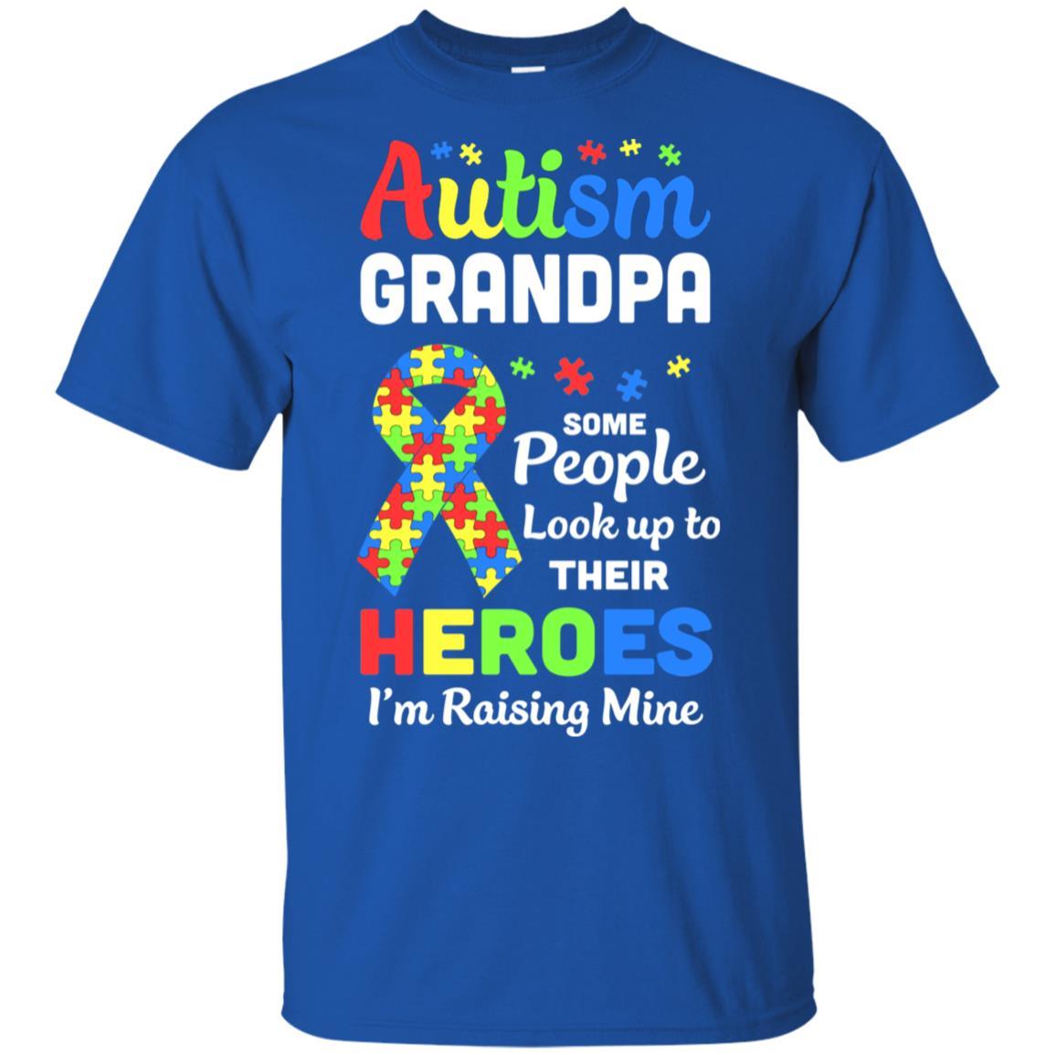 Autism Grandpa Some People Look To Their Heroes-T-Shirt & Hoodie-Classic T-Shirt-Royal