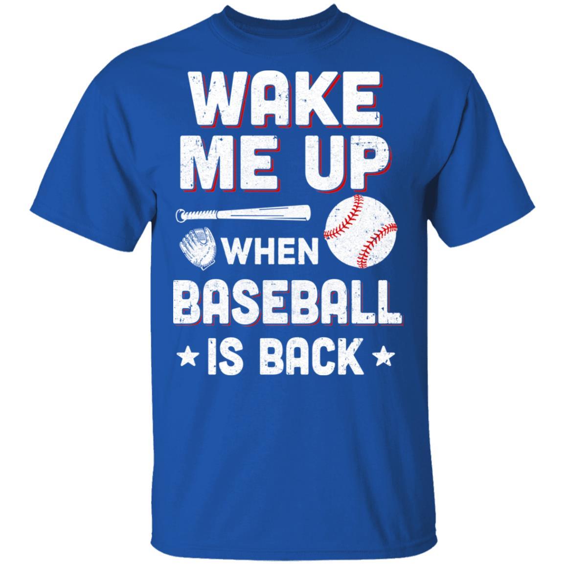 Wake Me Up When Baseball Is Back-T-Shirt & Hoodie-Classic T-Shirt-Royal