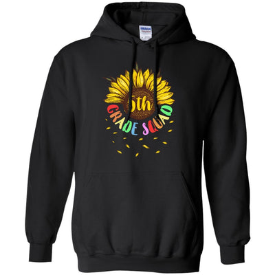 Sunflower 5th Grade Squad First Grade Teacher-T-Shirt & Hoodie-Pullover Hoodie-Black