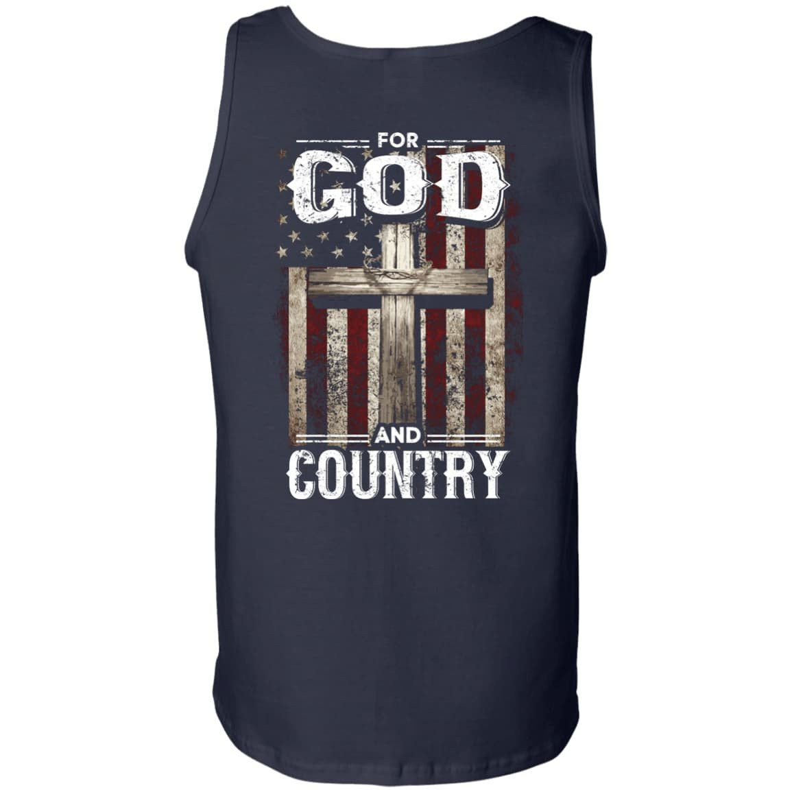 For God and Country-T-Shirt & Hoodie-Unisex Tank-Navy