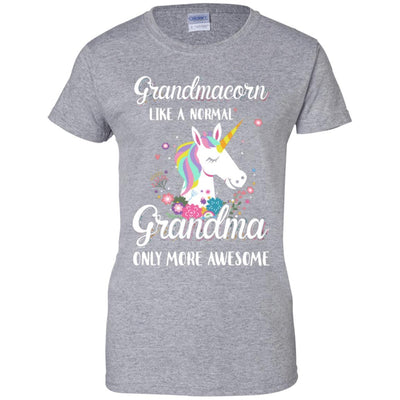 Grandmacorn Like A Normal Grandma Only More Awesome-T-Shirt & Hoodie-Women's T-Shirt-Sport Grey