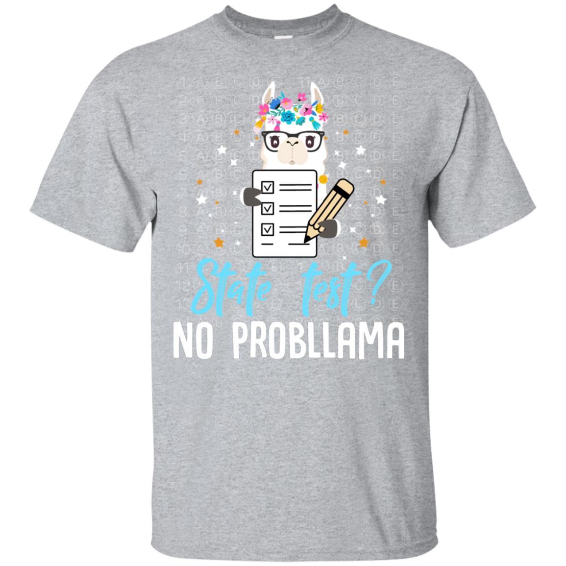 Llama Funny Motivational State Test Day For Students-T-Shirt & Hoodie-Classic T-Shirt-Sport Grey