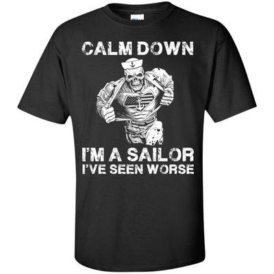 CALM DOWN - IM A SAILOR-T-Shirt & Hoodie-Classic T-Shirt-Black