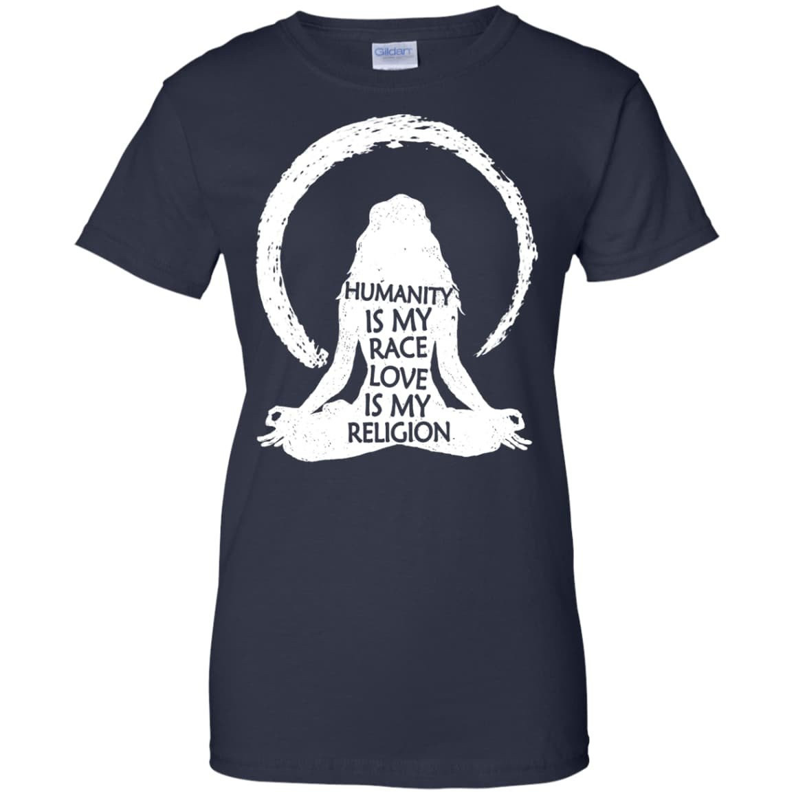 Humanity Is My Race Love Is My Religion-T-Shirt & Hoodie-Women's T-Shirt-Navy