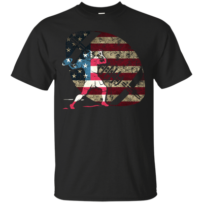 Quarterback Football America Flag-T-Shirt & Hoodie-Classic T-Shirt-Black