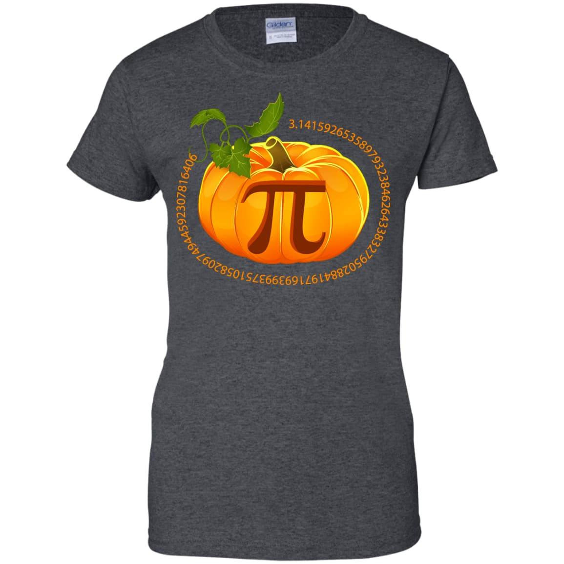 Funny Pi Pumpkin Pie Halloween-T-Shirt & Hoodie-Women's T-Shirt-Dark Heather