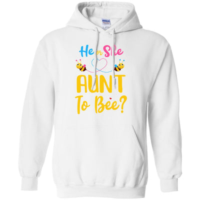 Gender Reveal Pink Or Blue What Will It Bee He Or She Aunt-T-Shirt & Hoodie-Pullover Hoodie-White
