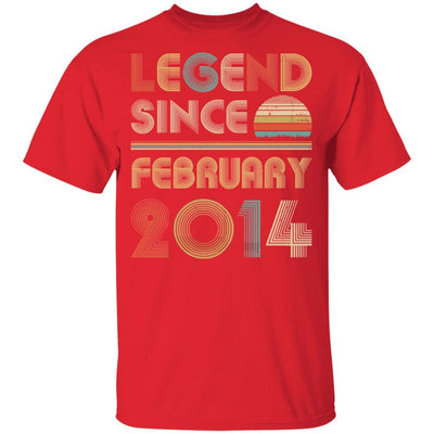 Legend Since February 2014 Vintage 7th Birthday Gifts Youth-Youth Shirt-Youth T-Shirt-Red
