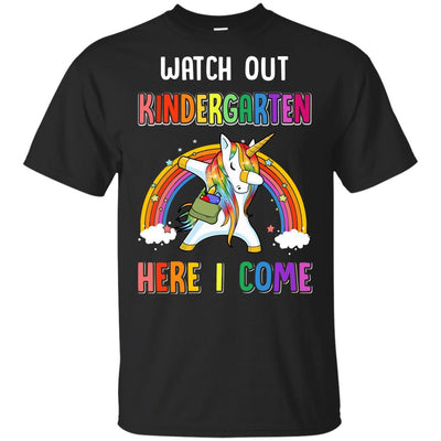Kindergarten Here I Come Unicorn Back To School Youth-Youth Shirt-Youth T-Shirt-Black