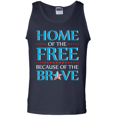 Home Of The Free-T-Shirt & Hoodie-Unisex Tank-Navy