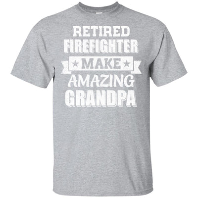 Funny Retired Firefighter Make Amazing Grandpa Gifts-T-Shirt & Hoodie-Classic T-Shirt-Sport Grey