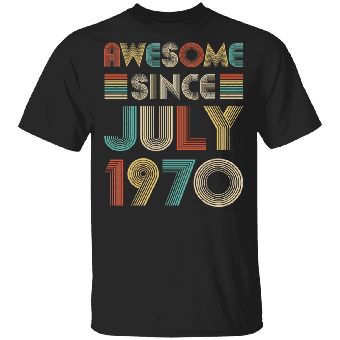 Awesome Since July 1970 Vintage 52th Birthday Gifts