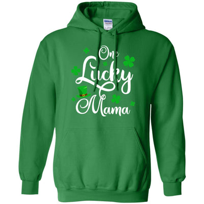 One Lucky Mama St Patricks Day For Mom-T-Shirt & Hoodie-Pullover Hoodie-Irish Green
