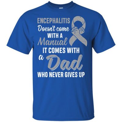 Encephalitis Awareness Dad Warrior Gifts-T-Shirt & Hoodie-Classic T-Shirt-Royal