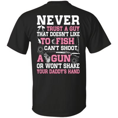 NEVER TRUST A GUY Doesn't Like To Fish-T-Shirt & Hoodie-Classic T-Shirt-Black