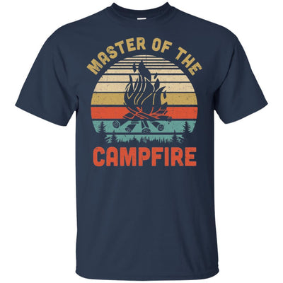 Camping Master Of The Campfire Vintage Camper-T-Shirt & Hoodie-Classic T-Shirt-Navy