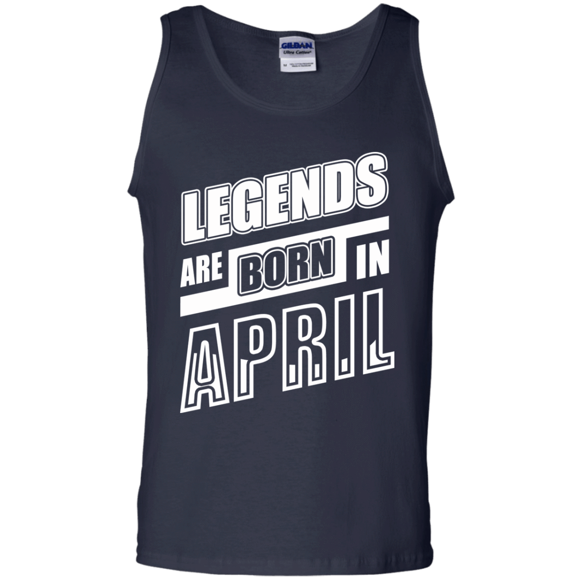 Legends are born in APRIL-T-Shirt & Hoodie-Unisex Tank-Navy