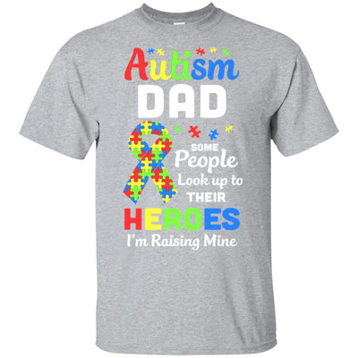 Autism Dad Some People Look To Their Heroes-T-Shirt & Hoodie-Classic T-Shirt-Sport Grey
