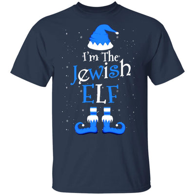 Jewish Elf Funny Elf Hanukkah Jewish Chanukah-T-Shirt & Sweatshirt-Classic T-Shirt-Navy