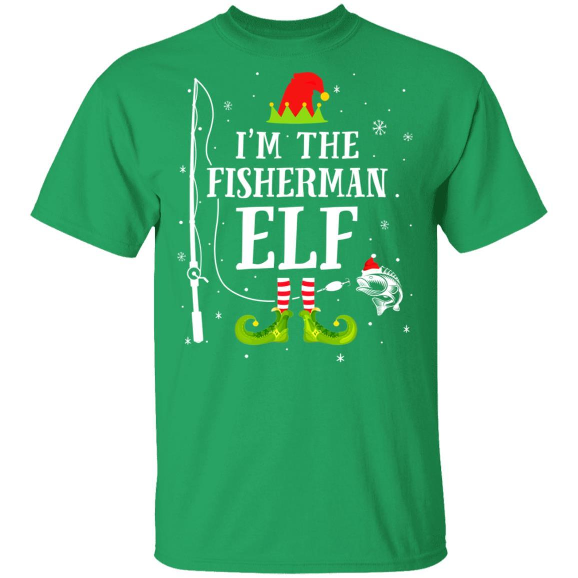 I'm The Fisherman Elf Matching Funny Fishing Christmas Xmas-T-Shirt & Sweatshirt-Classic T-Shirt-Irish Green