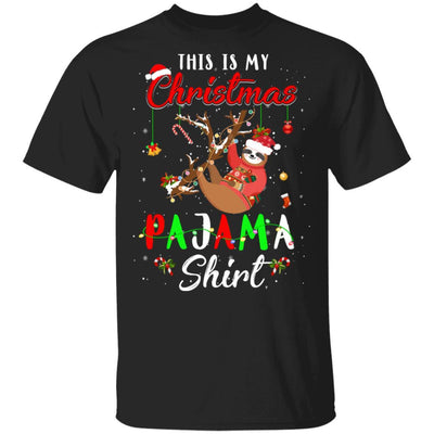 This Is My Christmas Pajama Sloth Christmas Gifts-T-Shirt & Sweatshirt-Classic T-Shirt-Black