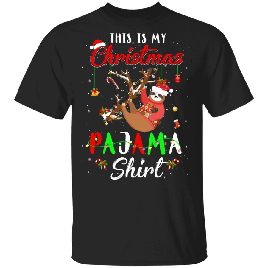 This Is My Christmas Pajama Sloth Christmas Gifts-T-Shirt & Sweatshirt-Classic T-Shirt-Black