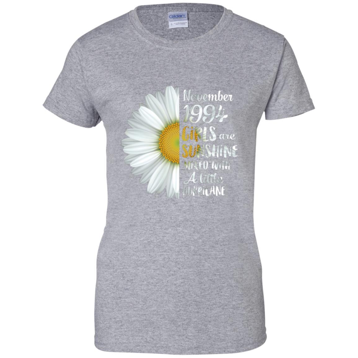 November Girls 1994 27th Birthday Gifts-T-Shirt & Tank Top-Women's T-Shirt-Sport Grey