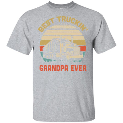 Vintage Best Truckin' Grandpa Ever Fathers Day Gift-T-Shirt & Hoodie-Classic T-Shirt-Sport Grey
