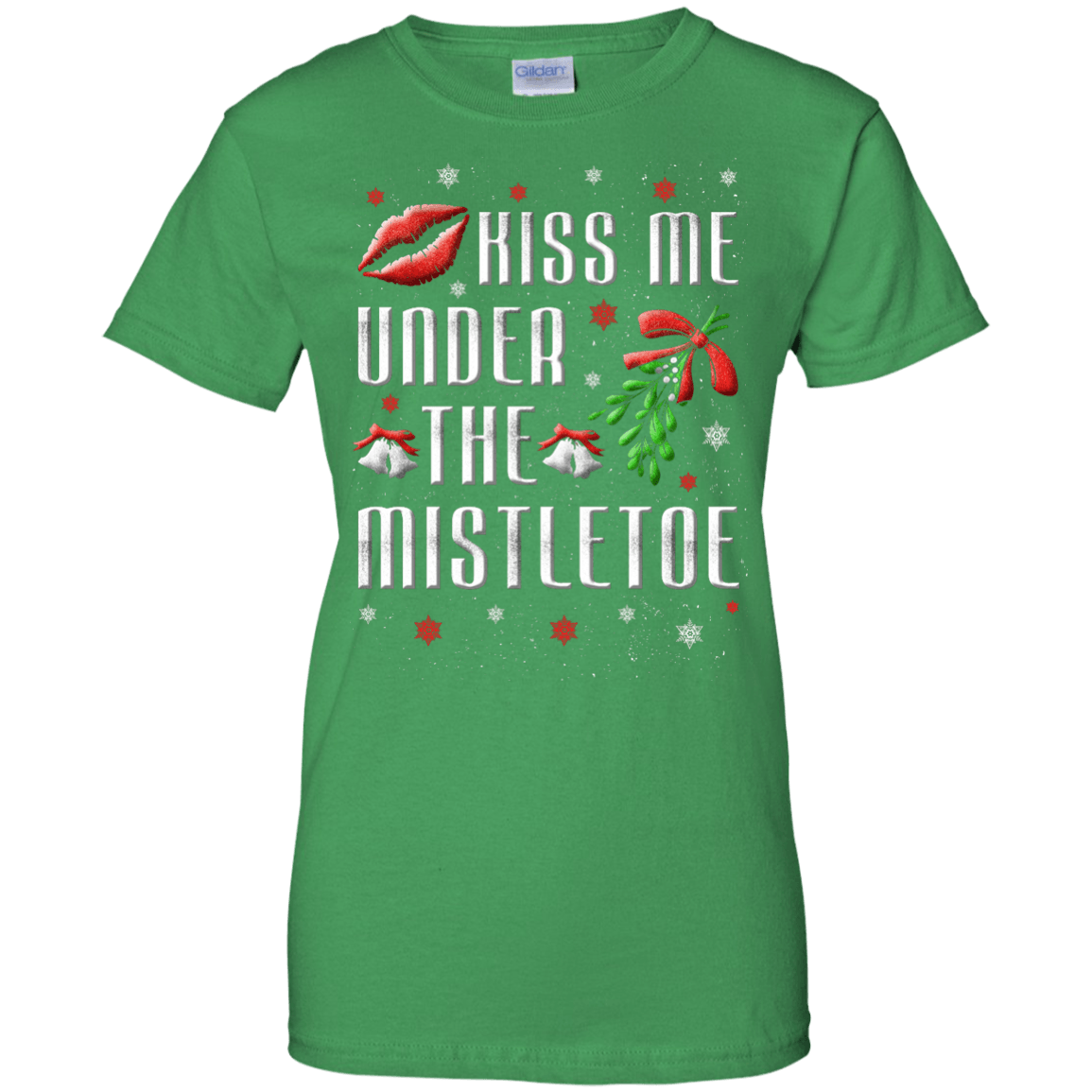 Kiss Me Under The Mistletoe-T-Shirt & Hoodie-Women's T-Shirt-Irish Green