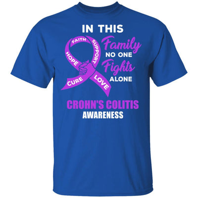In This School No One Fights Crohn's Colitis Awareness Alone-T-Shirt & Hoodie-Classic T-Shirt-Royal