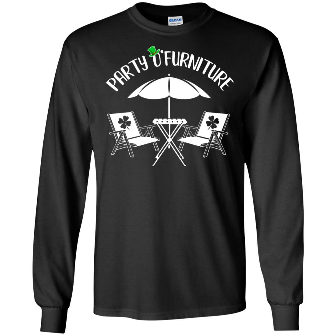 Funny St Patrick's Day Patty O'Furniture-T-Shirt & Hoodie-Long Sleeve T-Shirt-Black