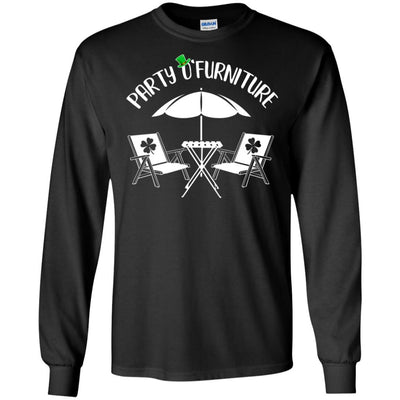 Funny St Patrick's Day Patty O'Furniture-T-Shirt & Hoodie-Long Sleeve T-Shirt-Black