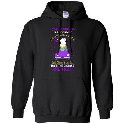 Cystic Fibrosis Awareness Is A Journey-T-Shirt & Hoodie-Pullover Hoodie-Black
