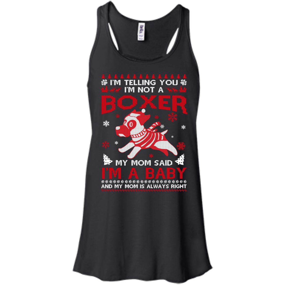 I'm Telling You I'm Not A Boxer-T-Shirt & Hoodie-Women's Flowy Racerback Tank-Black