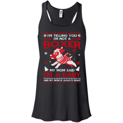 I'm Telling You I'm Not A Boxer-T-Shirt & Hoodie-Women's Flowy Racerback Tank-Black