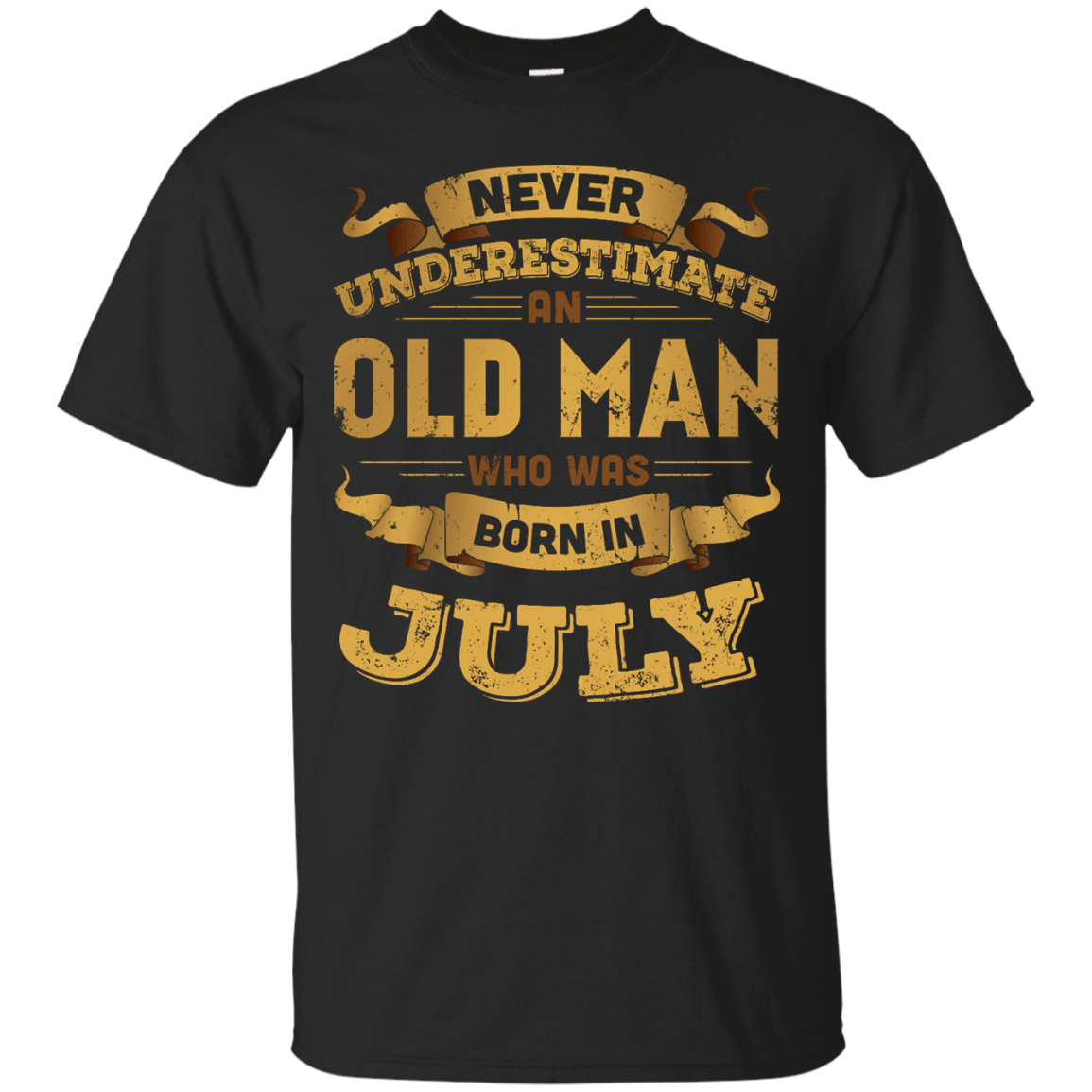 Never Underestimate An Old Man Who Was Born In July-T-Shirt & Hoodie-Classic T-Shirt-Black