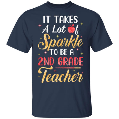 It Takes Lots Of Sparkle To Be A 2nd Grade Teacher-T-Shirt & Hoodie-Classic T-Shirt-Navy
