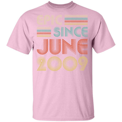 Epic Since June 2009 Vintage 12th Birthday Gifts Youth-Youth Shirt-Youth T-Shirt-Light Pink