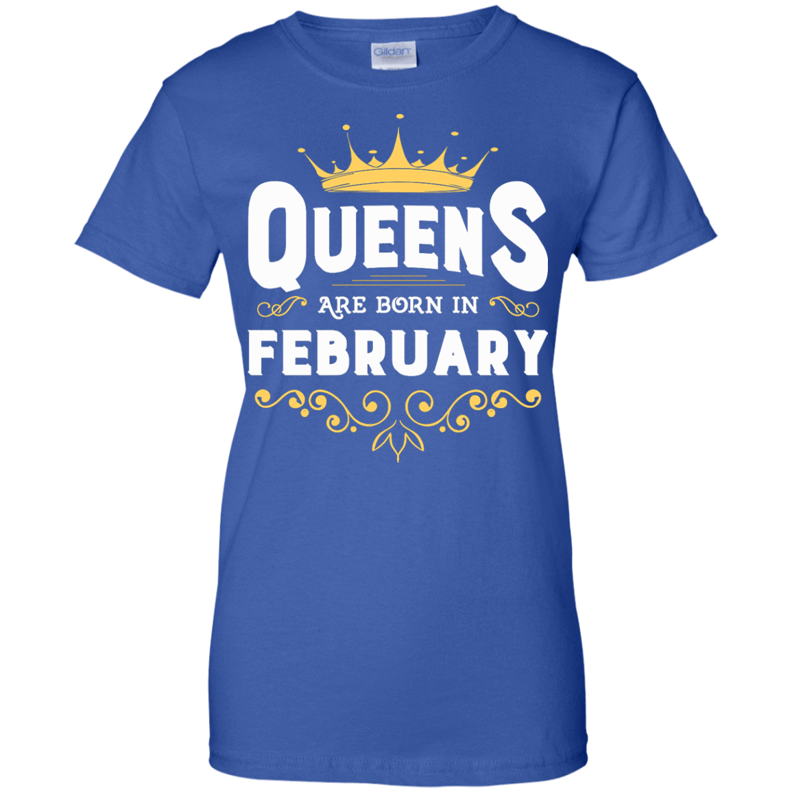 Queens Are Born In February-T-Shirt & Hoodie-Women's T-Shirt-Royal
