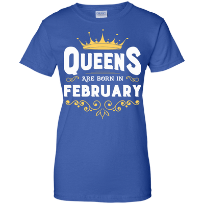 Queens Are Born In February-T-Shirt & Hoodie-Women's T-Shirt-Royal