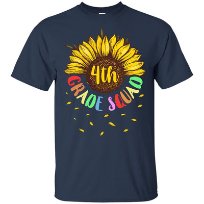 Sunflower 4th Grade Squad First Grade Teacher Youth-Youth Shirt-Youth T-Shirt-Navy