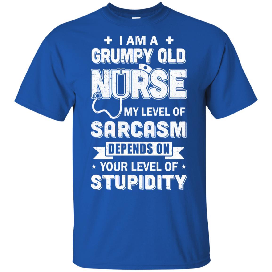 I'm A Grumpy Nurse My Level Of Sarcasm-T-Shirt & Hoodie-Classic T-Shirt-Royal