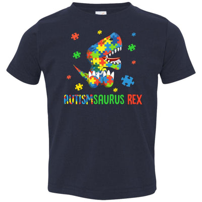 Autismsaurus Rex Autism Dinosaur T-Rex For Kids Youth-Youth Shirt-Toddler T-Shirt-Navy