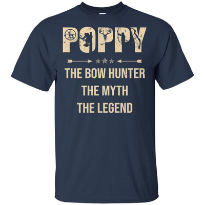 Poppy The Bow Hunter The Myth The Legend Funny Hunting-T-Shirt & Hoodie-Classic T-Shirt-Navy