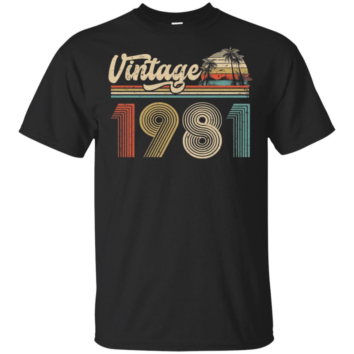 40th Birthday Gift Vintage 1981 Classic-T-Shirt & Hoodie-Classic T-Shirt-Black