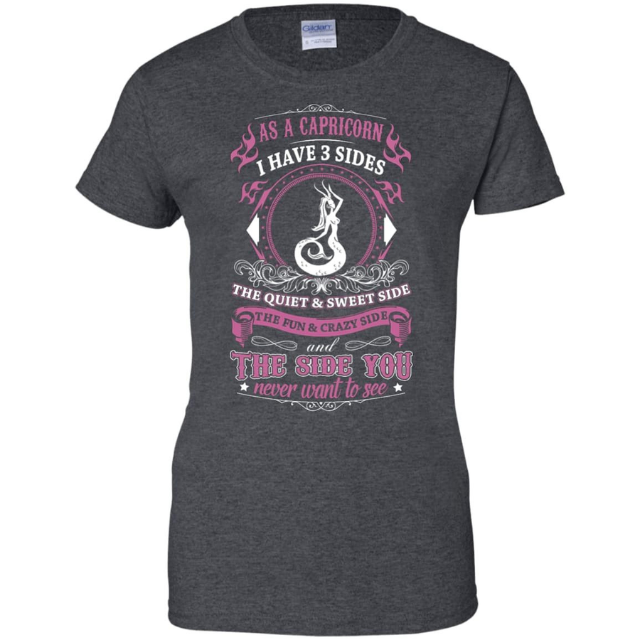 As A Capricorn I Have 3 Sides-T-Shirt & Hoodie-Women's T-Shirt-Dark Heather