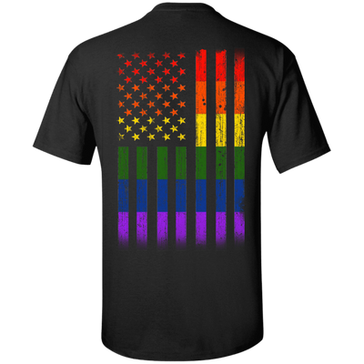 Rainbow Lesbian Gay Pride LGBT America Flag-T-Shirt & Hoodie-Classic T-Shirt-Black
