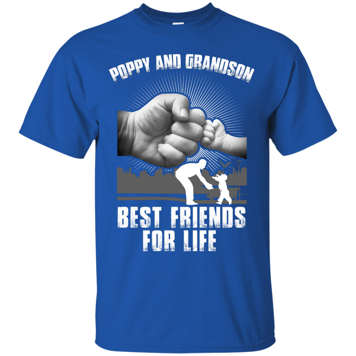 Poppy And Grandson Best Friends For Life-T-Shirt & Hoodie-Classic T-Shirt-Royal