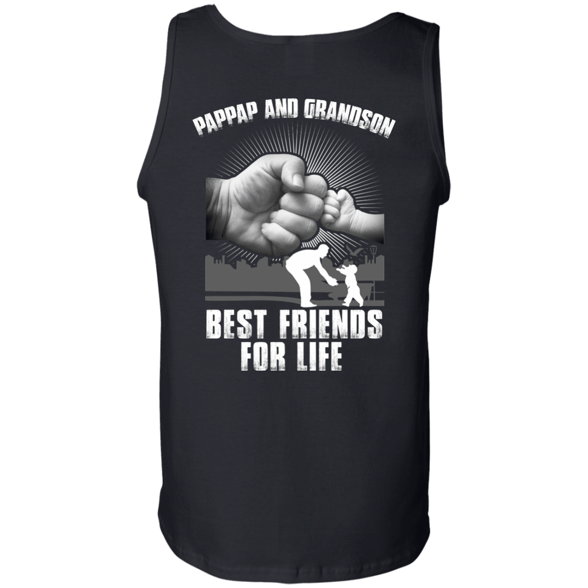 Pappap And Grandson Best Friends For Life-T-Shirt & Hoodie-Unisex Tank-Black