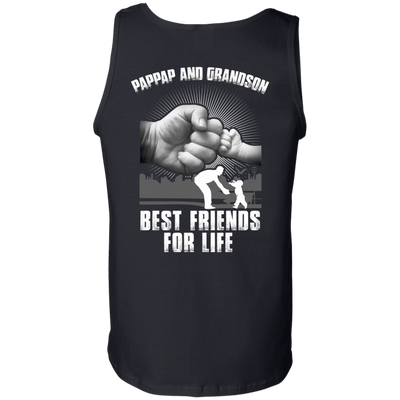 Pappap And Grandson Best Friends For Life-T-Shirt & Hoodie-Unisex Tank-Black